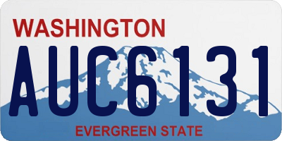 WA license plate AUC6131