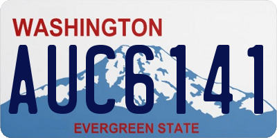 WA license plate AUC6141