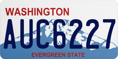 WA license plate AUC6227