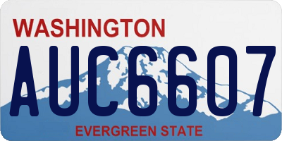 WA license plate AUC6607