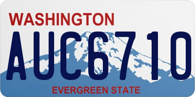 WA license plate AUC6710