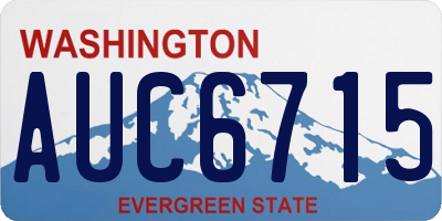WA license plate AUC6715