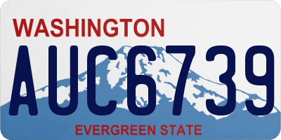 WA license plate AUC6739