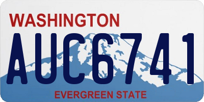 WA license plate AUC6741