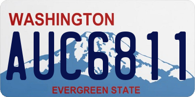 WA license plate AUC6811