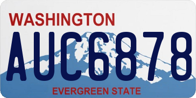 WA license plate AUC6878