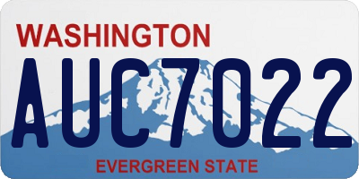 WA license plate AUC7022