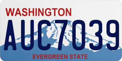 WA license plate AUC7039