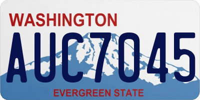 WA license plate AUC7045