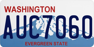 WA license plate AUC7060