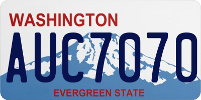 WA license plate AUC7070