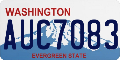 WA license plate AUC7083