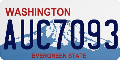 WA license plate AUC7093