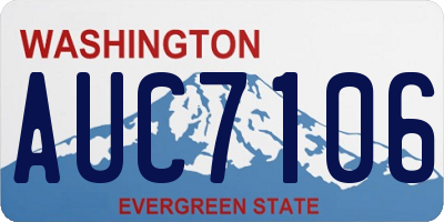 WA license plate AUC7106