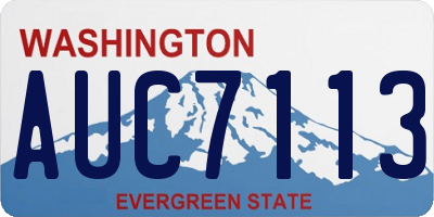 WA license plate AUC7113
