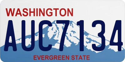 WA license plate AUC7134