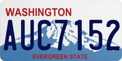 WA license plate AUC7152