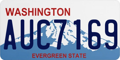 WA license plate AUC7169