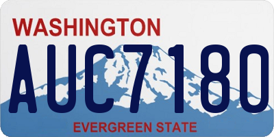 WA license plate AUC7180