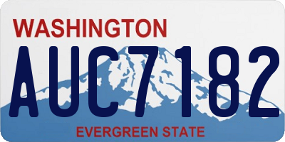 WA license plate AUC7182