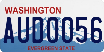 WA license plate AUD0056