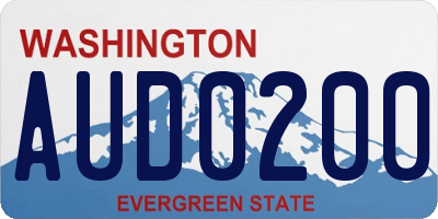 WA license plate AUD0200