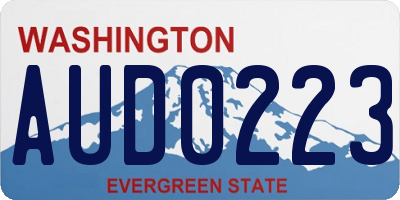 WA license plate AUD0223
