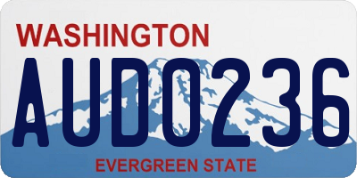 WA license plate AUD0236