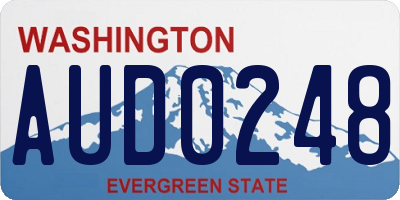 WA license plate AUD0248