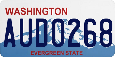 WA license plate AUD0268