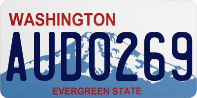 WA license plate AUD0269
