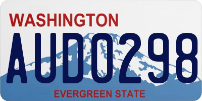 WA license plate AUD0298