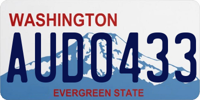 WA license plate AUD0433