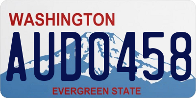 WA license plate AUD0458