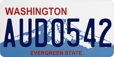 WA license plate AUD0542