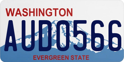 WA license plate AUD0566