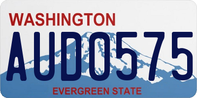 WA license plate AUD0575