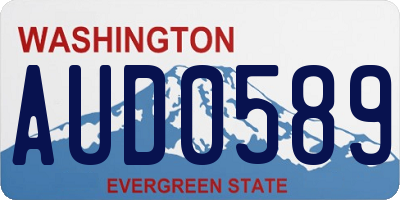 WA license plate AUD0589