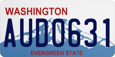 WA license plate AUD0631