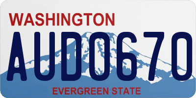 WA license plate AUD0670
