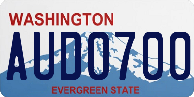 WA license plate AUD0700