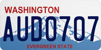 WA license plate AUD0707
