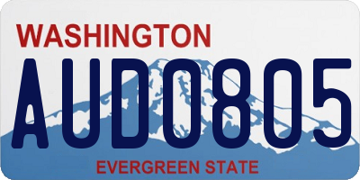 WA license plate AUD0805