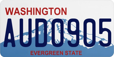 WA license plate AUD0905