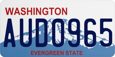 WA license plate AUD0965