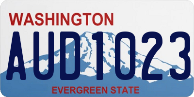 WA license plate AUD1023