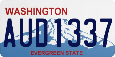 WA license plate AUD1337