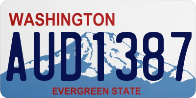 WA license plate AUD1387