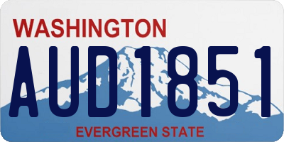 WA license plate AUD1851