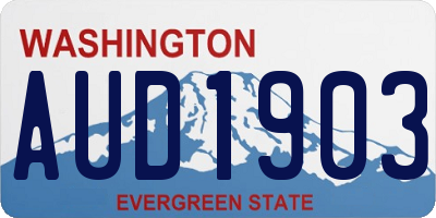 WA license plate AUD1903